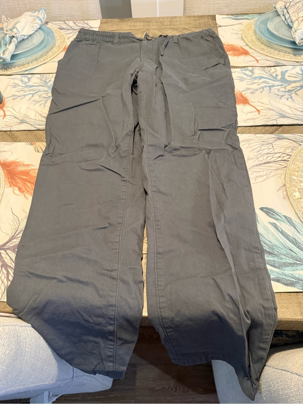 Chubbies Casual Grey Cotton Blend Pants